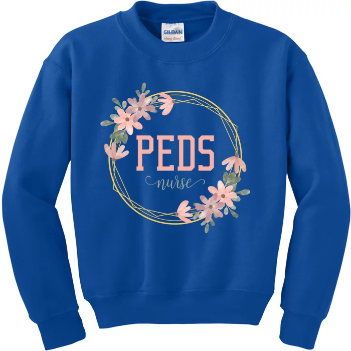 Pediatric Nurse Practioner Peds Flower Nursing Profession Gift Kids Sweatshirt