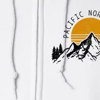 Pacific Northwest Pnw Oregon Washington Usa America Souvenir Full Zip Hoodie