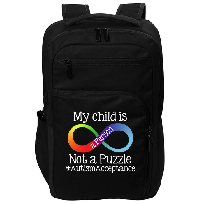 People Not Puzzles Autism Mom Mama Dad Son Gift Impact Tech Backpack