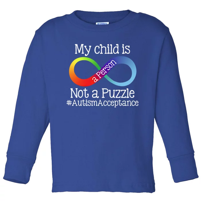 People Not Puzzles Autism Mom Mama Dad Son Gift Toddler Long Sleeve Shirt