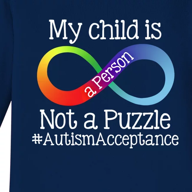 People Not Puzzles Autism Mom Mama Dad Son Gift Baby Long Sleeve Bodysuit