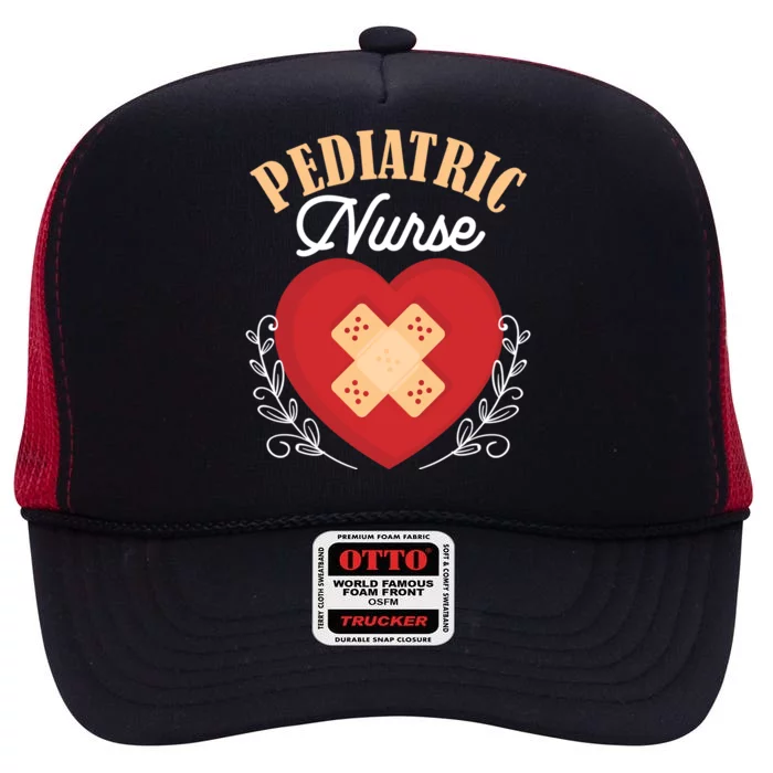 Pediatric Nursing Profession Peds Nurse Meaningful Gift High Crown Mesh Trucker Hat