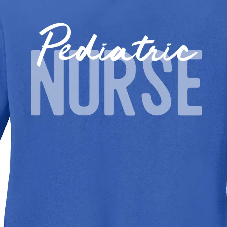 Pediatric Nurse Practitioner Peds Gift Ladies Long Sleeve Shirt