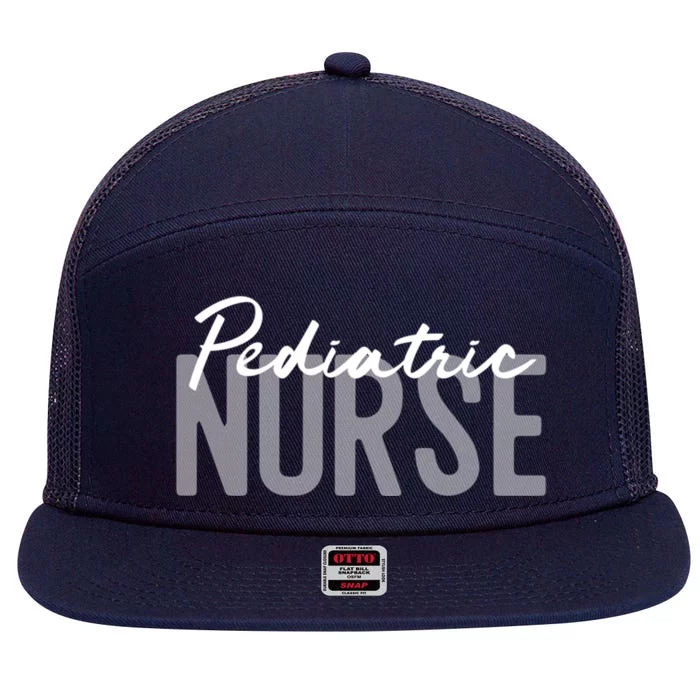 Pediatric Nurse Practitioner Peds Gift 7 Panel Mesh Trucker Snapback Hat