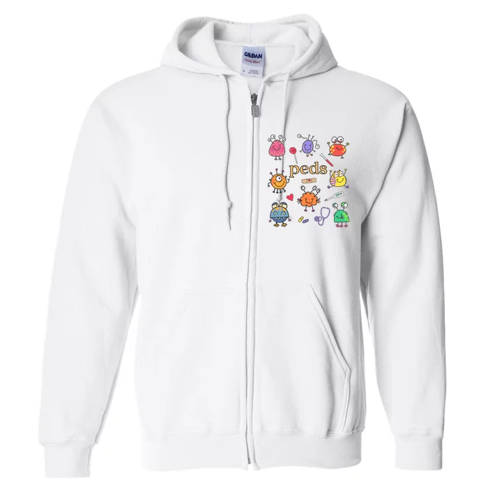 Pediatric Nurse Peds Nurse Peds Crew Rn Pediatric Emergency Full Zip Hoodie