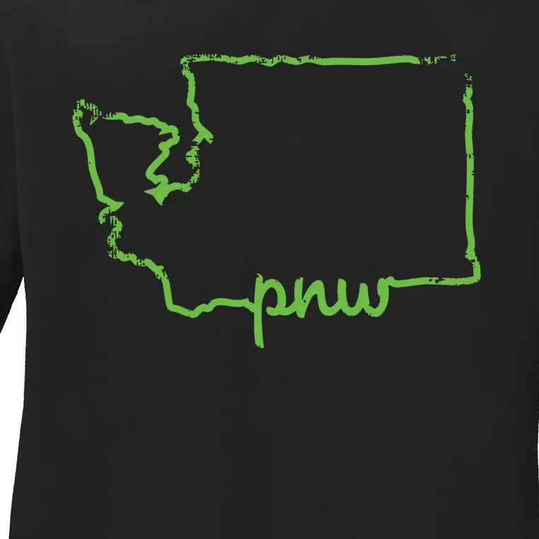 Pacific Northwest Pnw State Of Washington Sounders Pride Ladies Long Sleeve Shirt