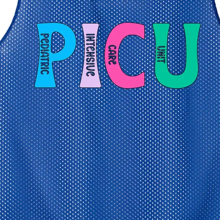 Picu Nurse Picu Nursing Pediatric Icu Nurse Gift Mesh Reversible Basketball Jersey Tank