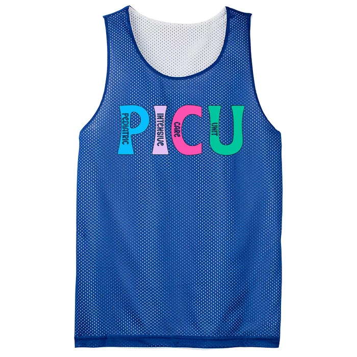 Picu Nurse Picu Nursing Pediatric Icu Nurse Gift Mesh Reversible Basketball Jersey Tank