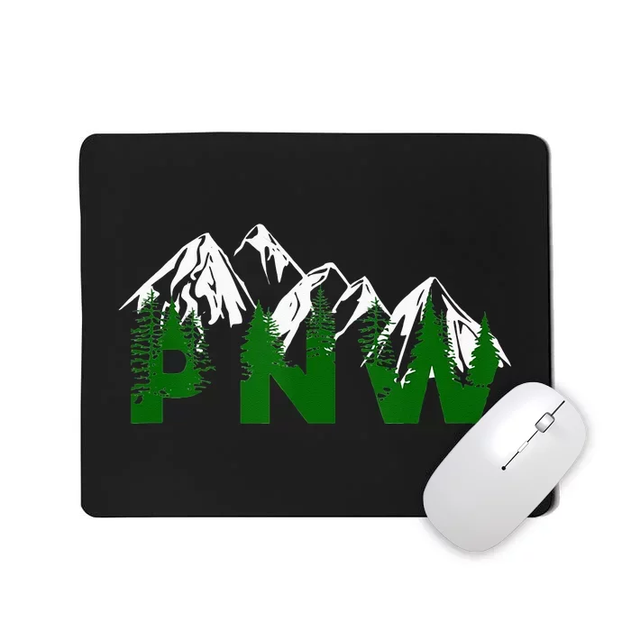 Pacific Northwest PNW Pine Trees Mountains Gift Mousepad