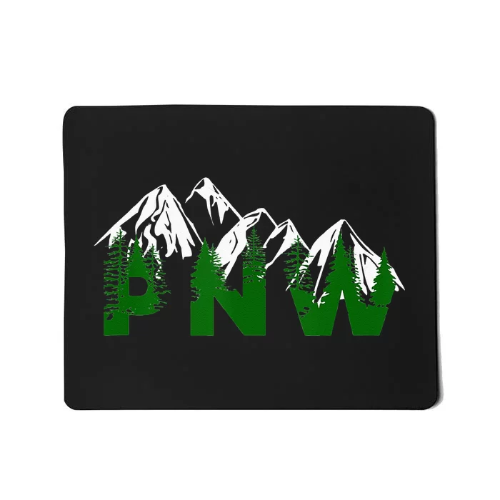 Pacific Northwest PNW Pine Trees Mountains Gift Mousepad