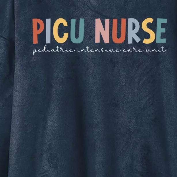 Picu Nurse Pediatric Intensive Care Unit Pediatric Icu Nurse Gift Hooded Wearable Blanket