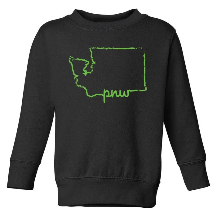 Pacific Northwest Pnw State Of Washington Sounders Pride Toddler Sweatshirt