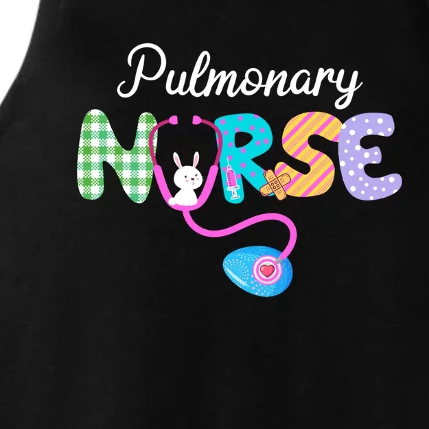 Pulmonary Nurse Plaid Eggbunny Love Stethoscope Rn Nurse Mom Great Gift Ladies Tri-Blend Wicking Tank