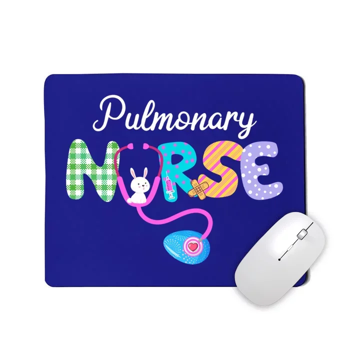 Pulmonary Nurse Plaid Eggbunny Love Stethoscope Rn Nurse Mom Great Gift Mousepad