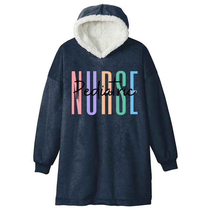 Pediatric Nurse Practitioner Peds Funny Gift Hooded Wearable Blanket