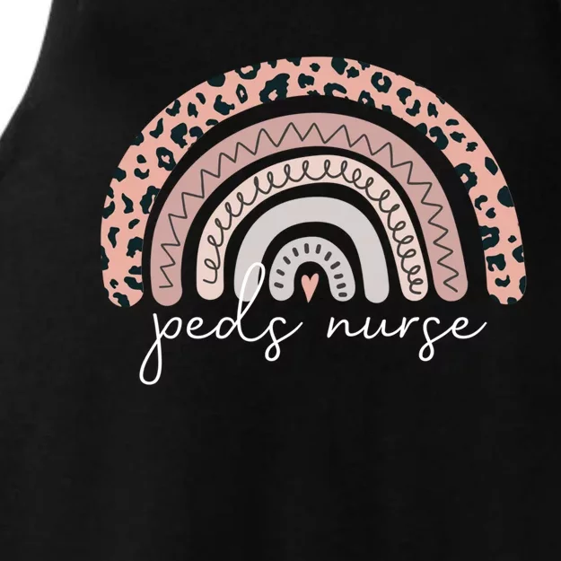 Pediatric Nurse Peds Rn Pediatrician Leopard Rainbow Nursing Cool Gift Ladies Tri-Blend Wicking Tank