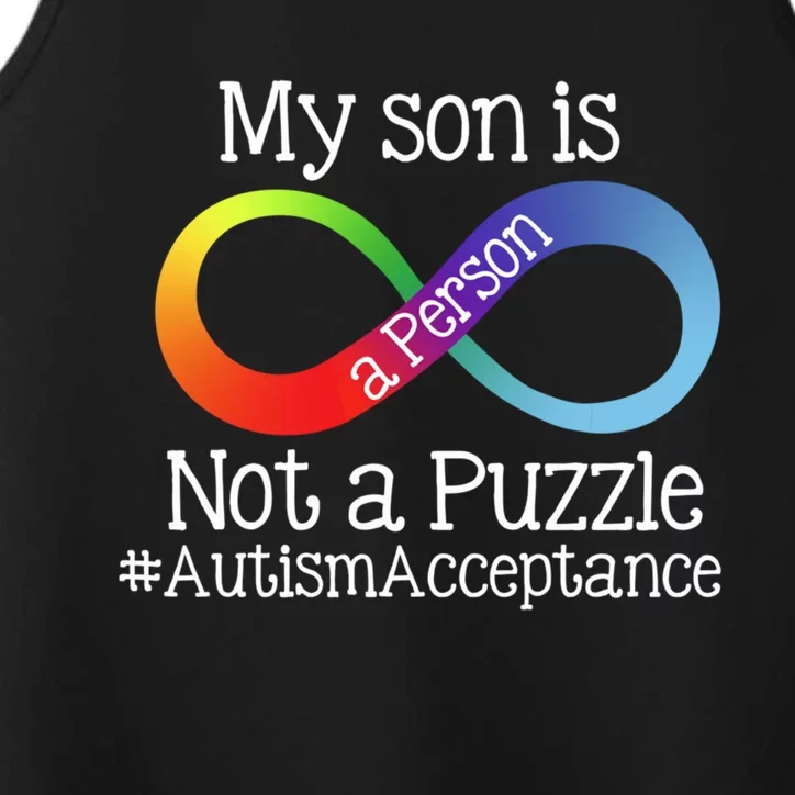 People Not Puzzles Autism Mom Mama Son Cool Gift Performance Tank