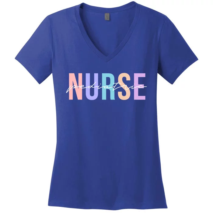 Pediatric Nurse Practitioner Peds Great Gift Women's V-Neck T-Shirt