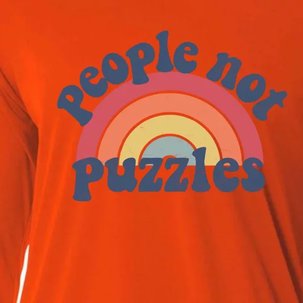 People Not Puzzles Inclusion Funny Gift Neurodiversity Funny Gift Cooling Performance Long Sleeve Crew