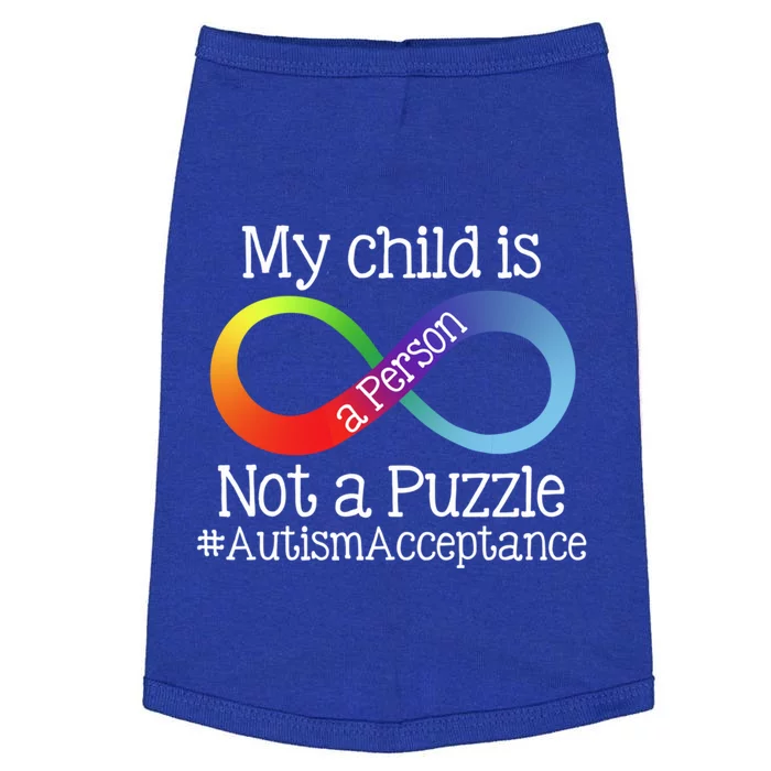 People Not Puzzles Autism Mom Mama Dad Son Gift Doggie Tank