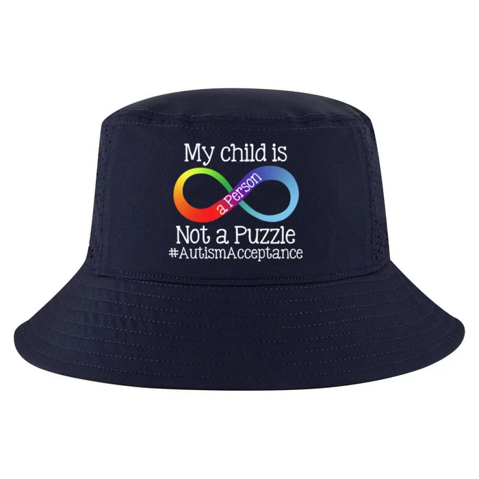 People Not Puzzles Autism Mom Mama Dad Son Gift Cool Comfort Performance Bucket Hat