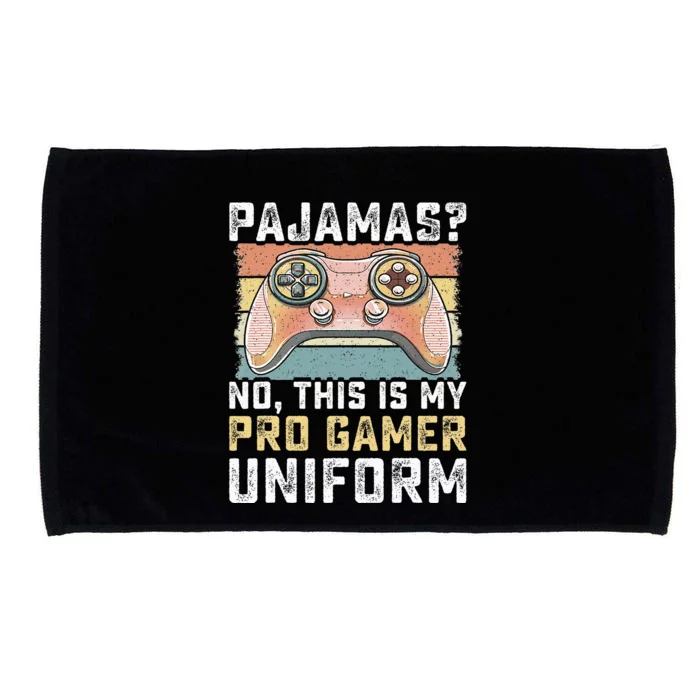 Pajamas No Pro Gamer Funny Video Games Gaming Microfiber Hand Towel