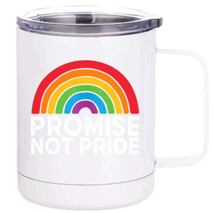 Promise Not Pride LGBT Rainbow Front & Back 12oz Stainless Steel Tumbler Cup