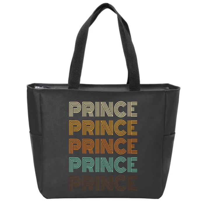 Prince Name Personalized Vintage Retro 90s Birthday Zip Tote Bag