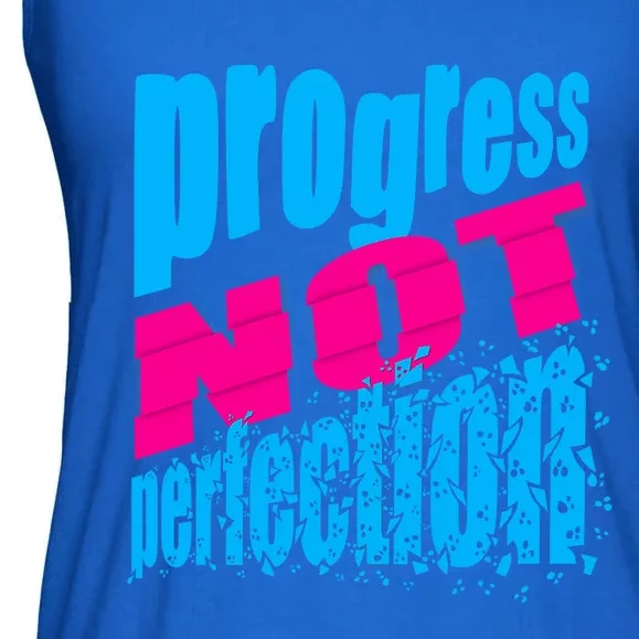 Progress Not Perfection Positive Mindset Affirmation Ladies Essential Flowy Tank