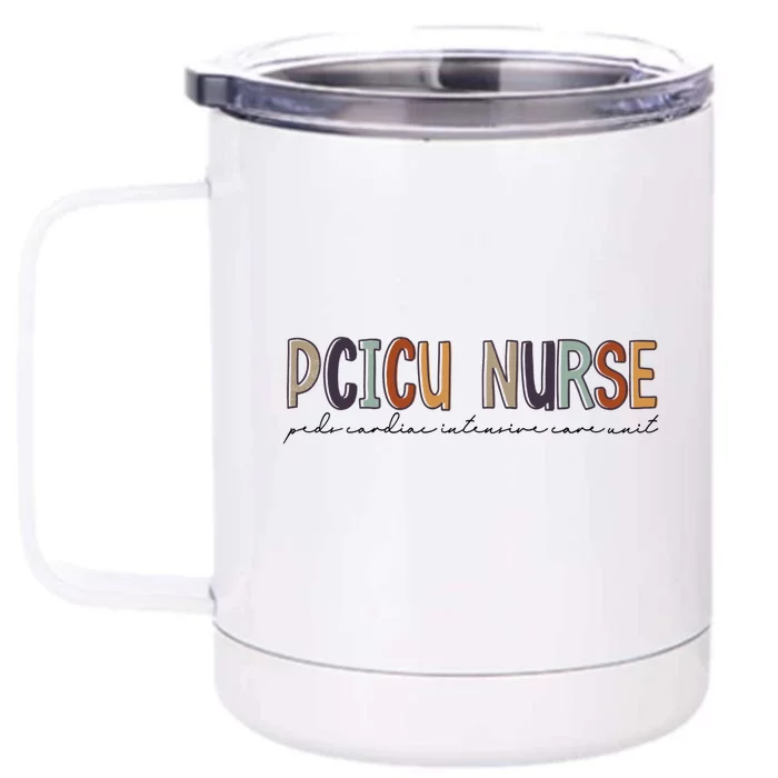 Pcicu Nurse Pediatric Cardiac Intensive Care Unit Gift Front & Back 12oz Stainless Steel Tumbler Cup