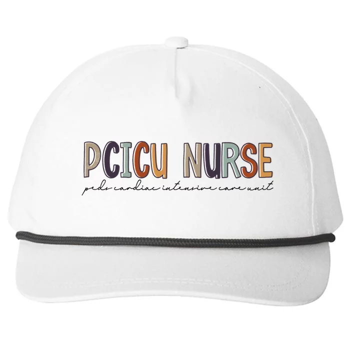 Pcicu Nurse Pediatric Cardiac Intensive Care Unit Gift Snapback Five-Panel Rope Hat