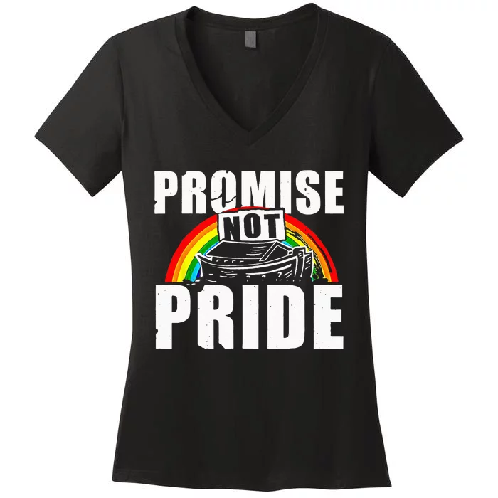 Promise Not Pride Women's V-Neck T-Shirt