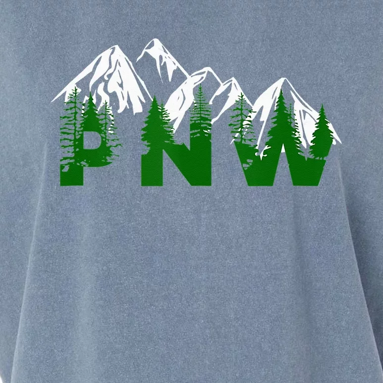 Pacific Northwest PNW Pine Trees Mountains Gift Garment-Dyed Women's Muscle Tee