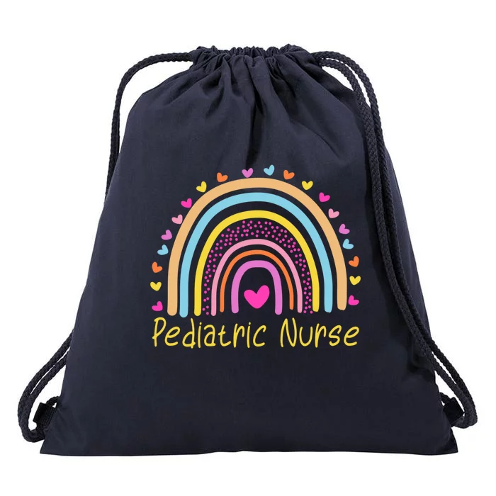 Pediatric Nurse Rainbow Cute Gift Drawstring Bag