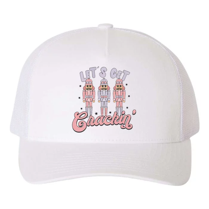 Pink Nutcrackers Retro Christmas Merry Xmas Groovy Yupoong Adult 5-Panel Trucker Hat