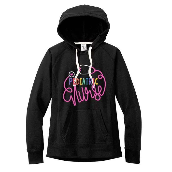 Pediatric Nurse Stethoscope Peds Nursing Life Women's Fleece Hoodie