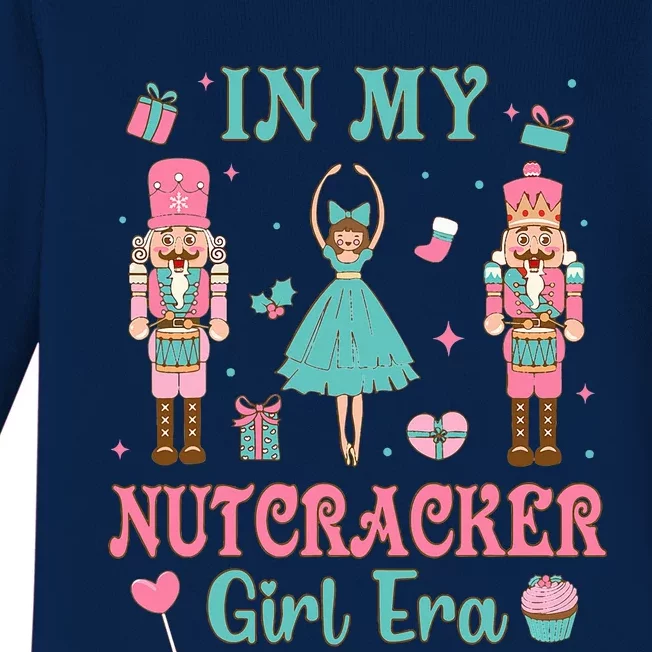 Pink Nutcracker Squad In Nutcracker Girl Era Christmas Baby Long Sleeve Bodysuit