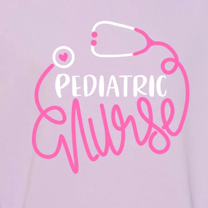 Pediatric Nurse Stethoscope Pediatrician Nursing Student Funny Gift Garment-Dyed Sweatshirt