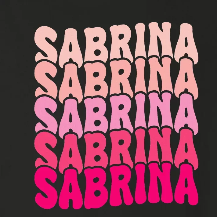 Personalized Name Sabrina I Love Sabrina Groovy 80S Toddler Long Sleeve Shirt