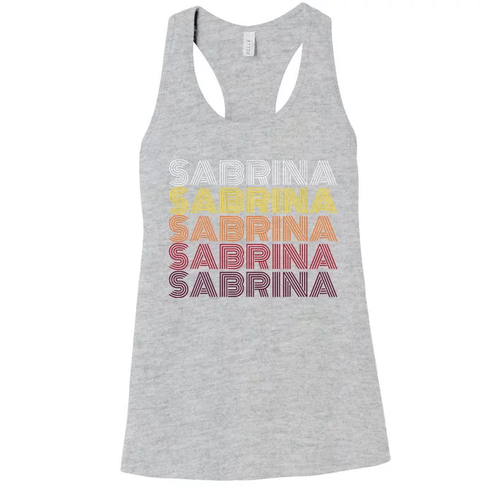 Personalized Name Sabrina Vintage Sabrina Retro Women's Racerback Tank