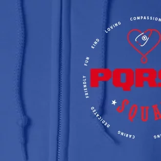 Pqrst Nurse Squad Funny Gift Full Zip Hoodie