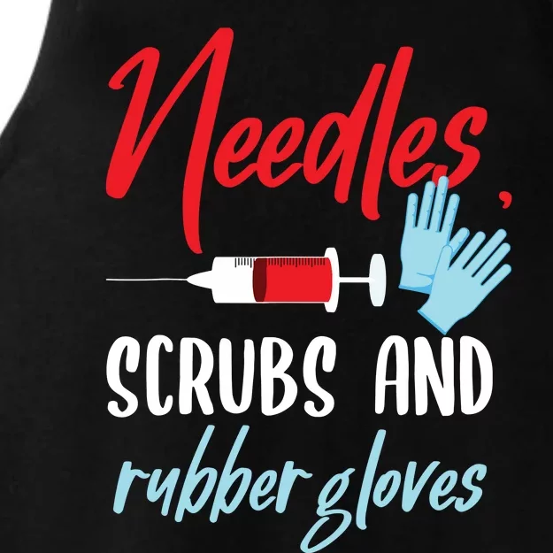 Phlebotomist Needles Scrubs Gloves Phlebotomy Tech Nurse Ladies Tri-Blend Wicking Tank