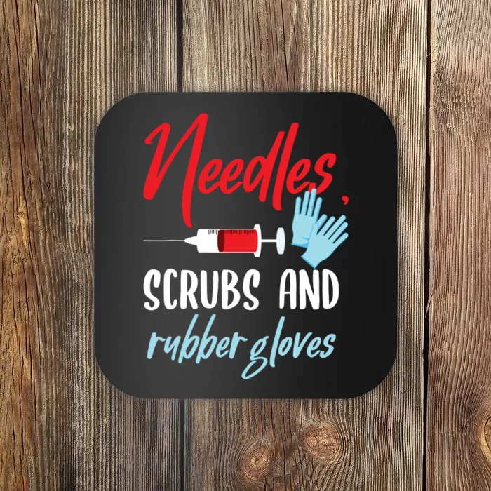 Phlebotomist Needles Scrubs Gloves Phlebotomy Tech Nurse Coaster