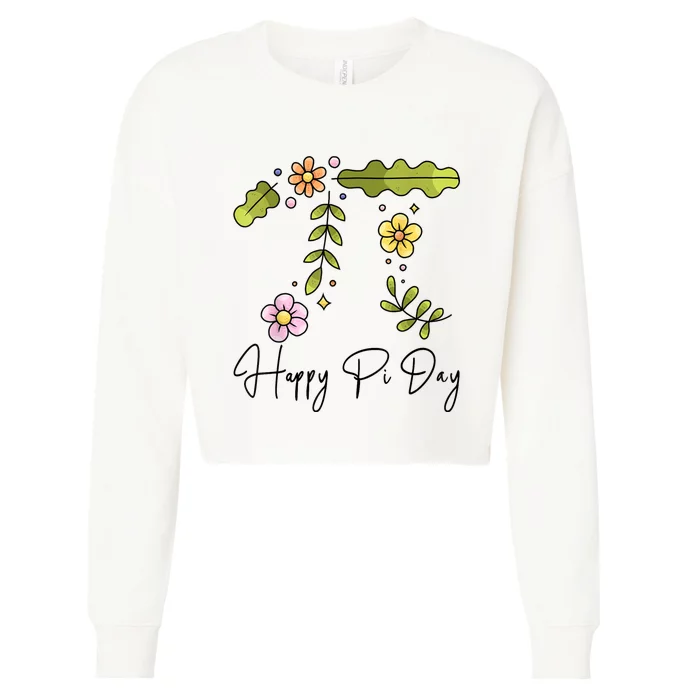 Pi Number Symbol Math For Pi Day 3.14 For Women Cropped Pullover Crew