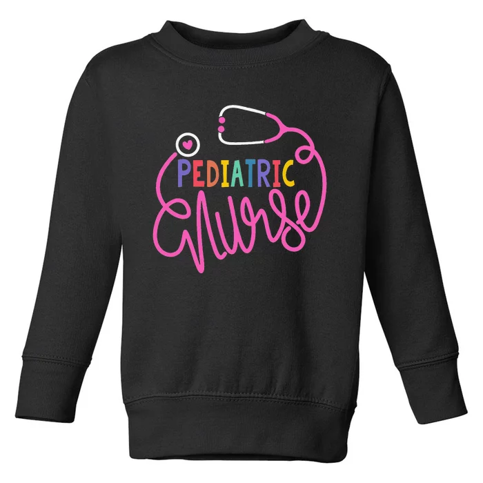 Pediatric Nurse Stethoscope Peds Nursing Life Nurse School Toddler Sweatshirt