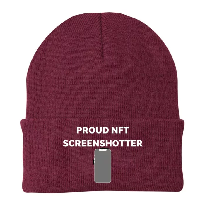 Proud Nft Screenshotter Funny Crypto Quote Knit Cap Winter Beanie