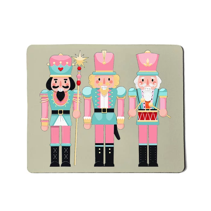 Pink Nutcracker Squad Xmas Pink Christmas Pajamas Mousepad