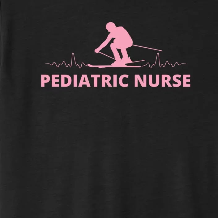 Pediatric Nurse Skiing Lover Funny Skiers Gifts ChromaSoft Performance T-Shirt