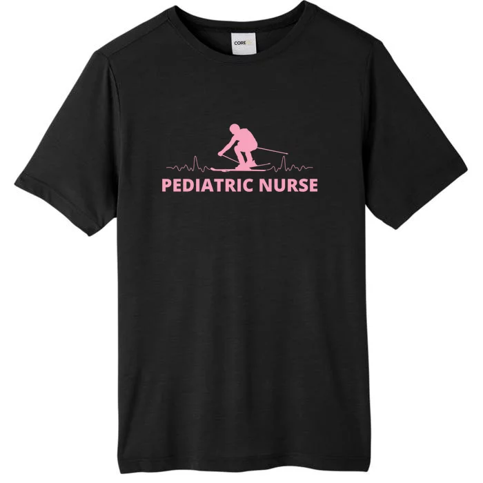 Pediatric Nurse Skiing Lover Funny Skiers Gifts ChromaSoft Performance T-Shirt