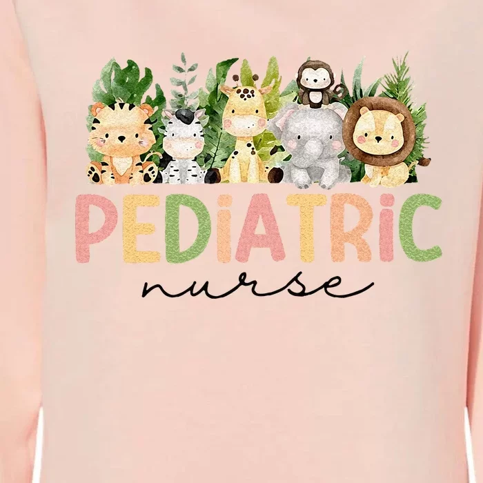 Pediatric Nurse Safari Baby Animals Nurse Appreciation Week Womens California Wash Sweatshirt